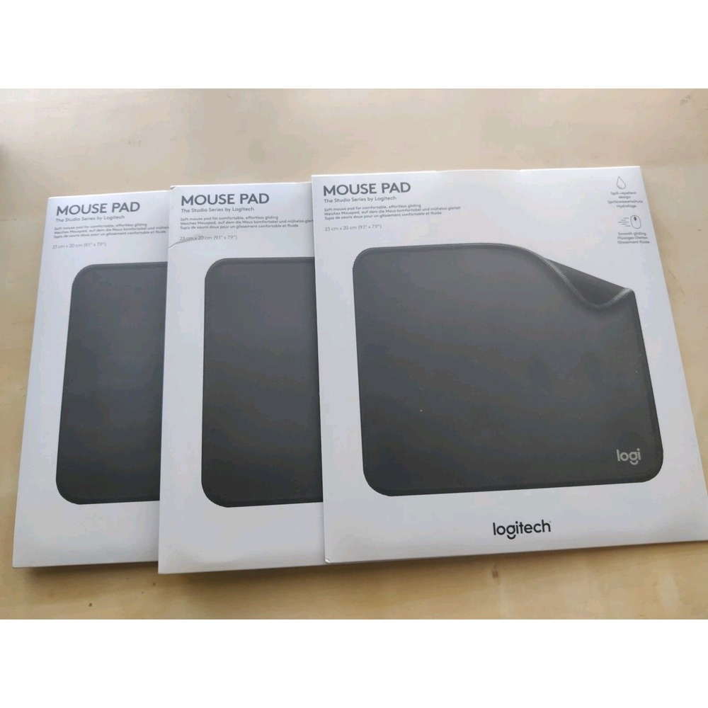 Logitech Studio Series Non-Skid Mouse Pad‎ Graphite (956-000035) 3-pack